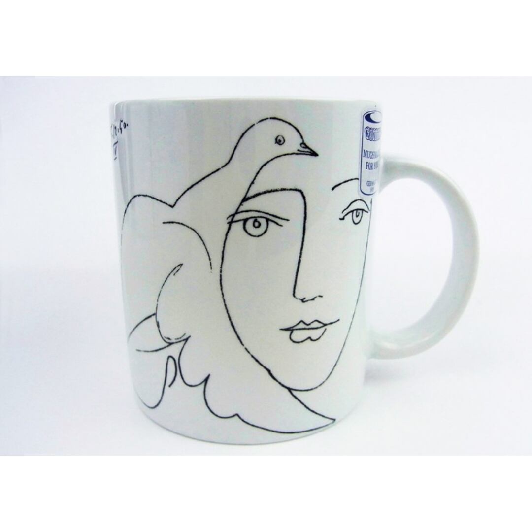 Picasso 鳩をもつ女性/フェイス/平和の鳩 ピカソマグカップ c0pernicus
