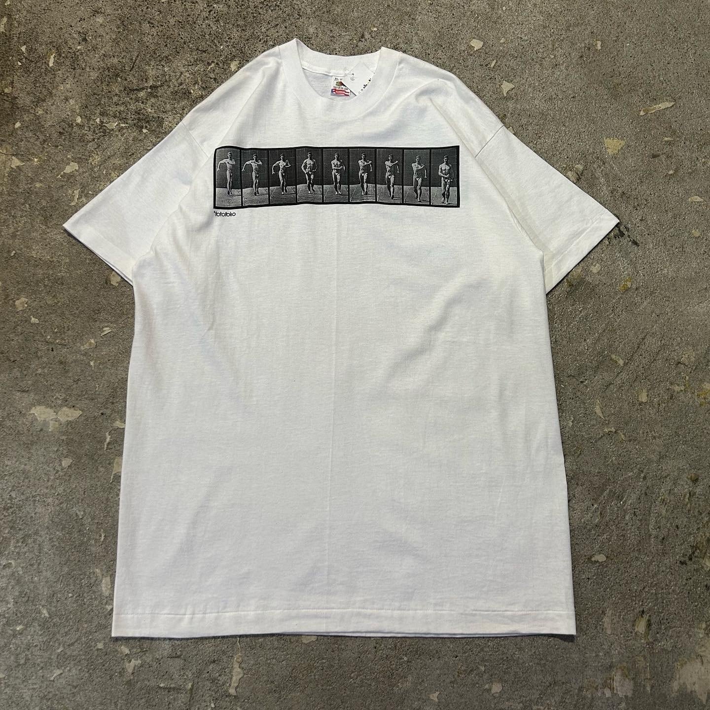 Dead Stock!!90s Edward Muybridge by "Fotofolio"T-shirt【仙台店】