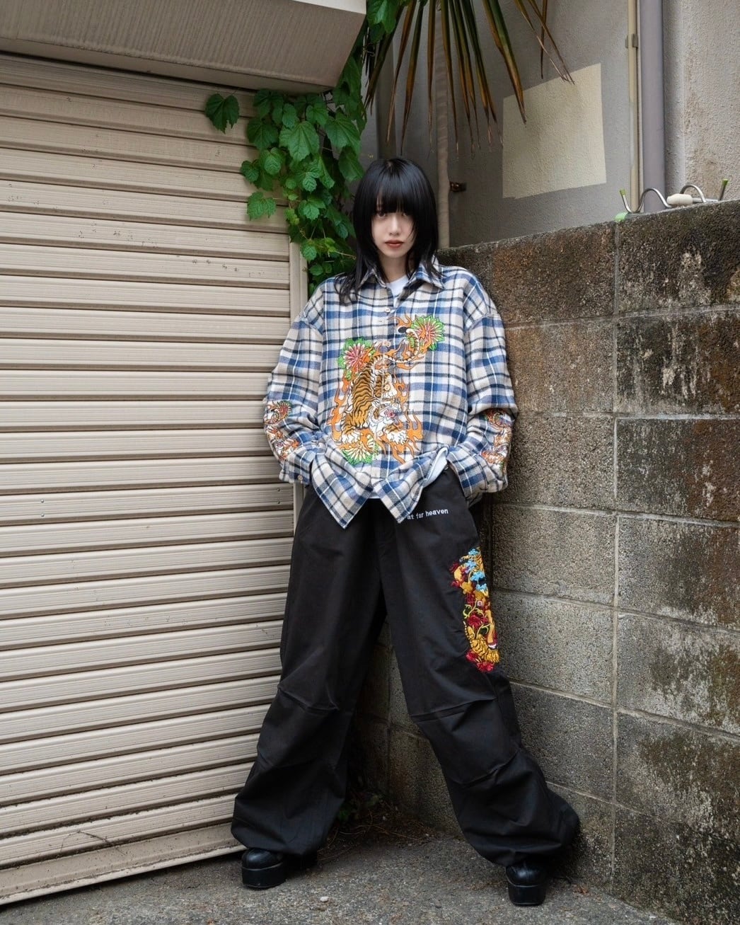 TIGER checked shirt | チュウカタベタイ TIGER checked shirt | チュウカタベタイ