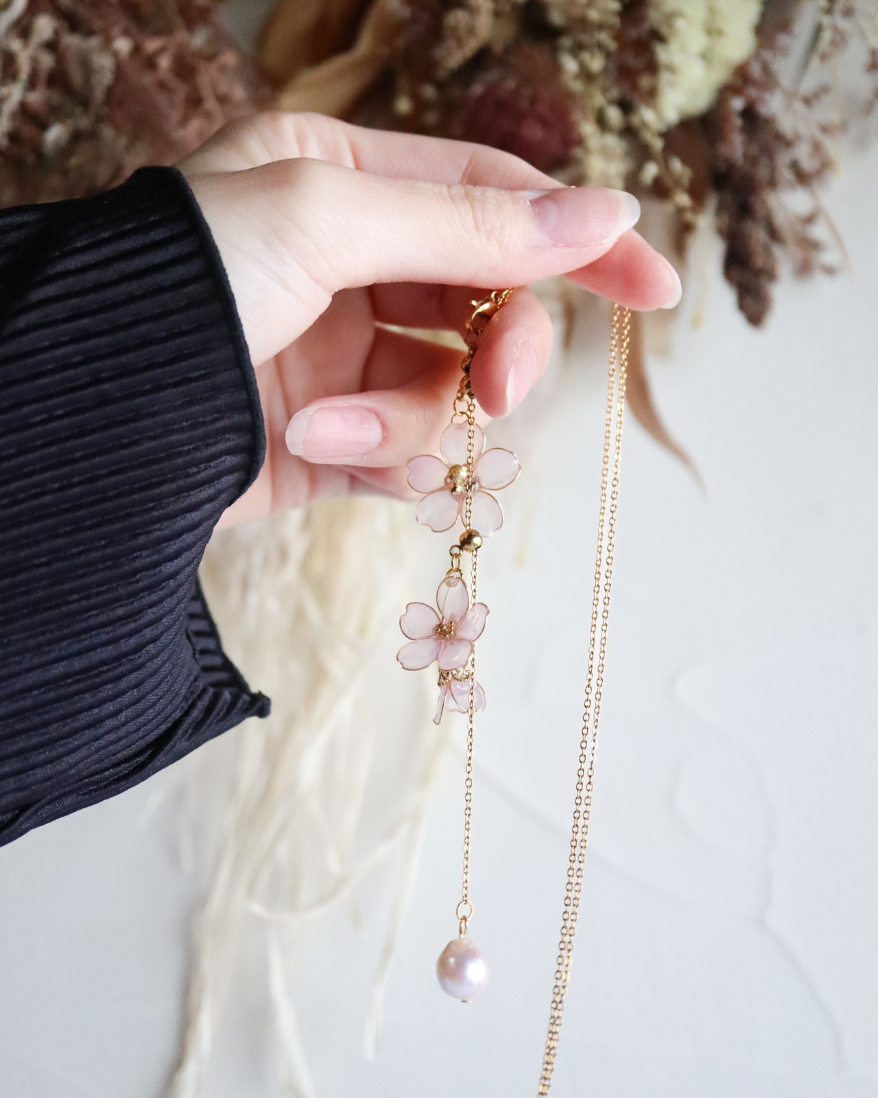 ” 流れる（sakura）ネックレス”