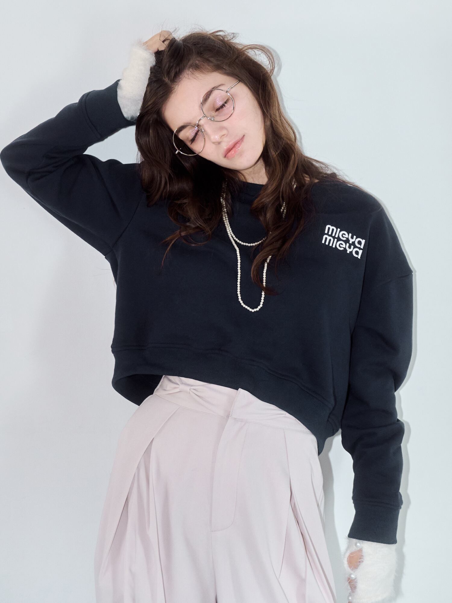 mieya LOGO PULLOVER -NAVY- | mieya mieya
