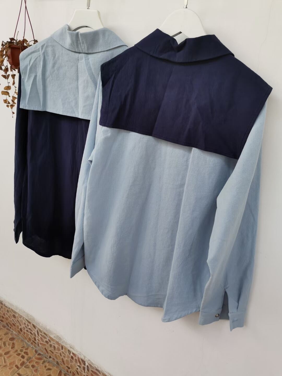 バイカラーコットンシャツ　ASF212010−11