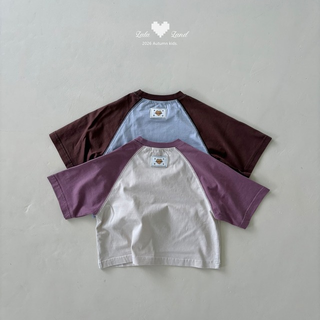 latte raglan tee【lalaland】※9月下旬〜10月上旬発送予定