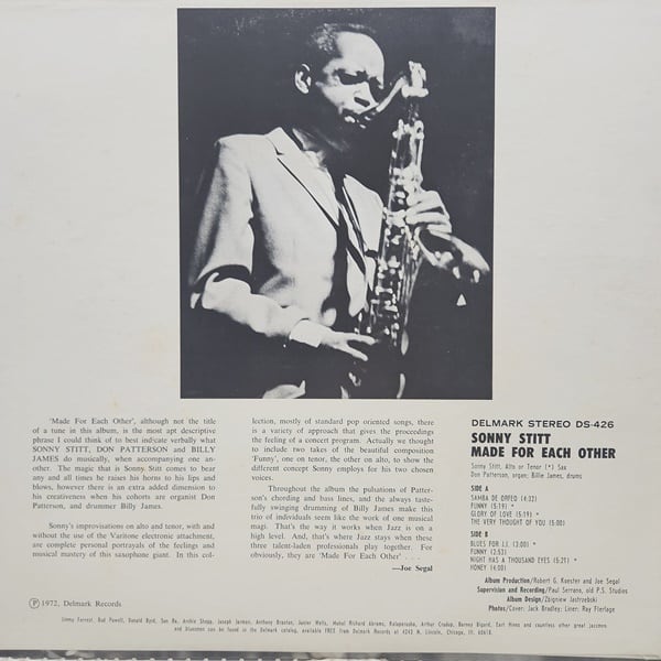 Sonny Stitt / Made For Each Other [DS 426] - 画像2