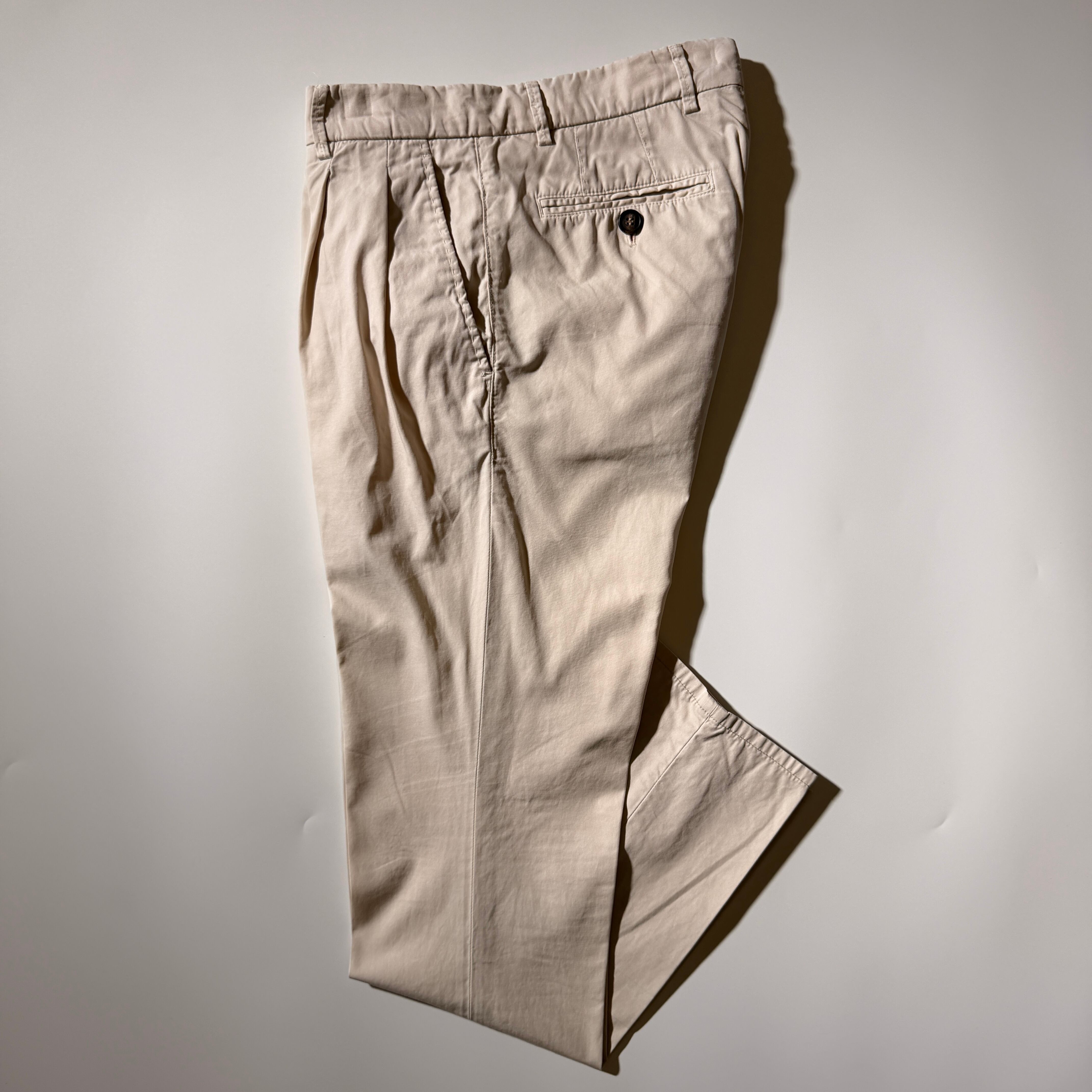 ⭐️BRUNELLO CUCINELLI ベージュパンツ⭐️ Brunello Cucinelli Cotton pants beige 44 | ASSET VINTAGE アセット
