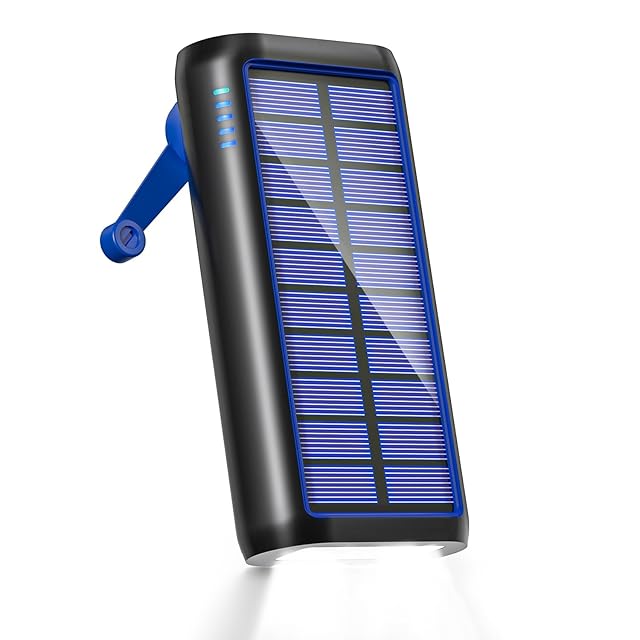ソーラーモバイルバッテリー 手回し充電 【2025新登場 & 急速充電