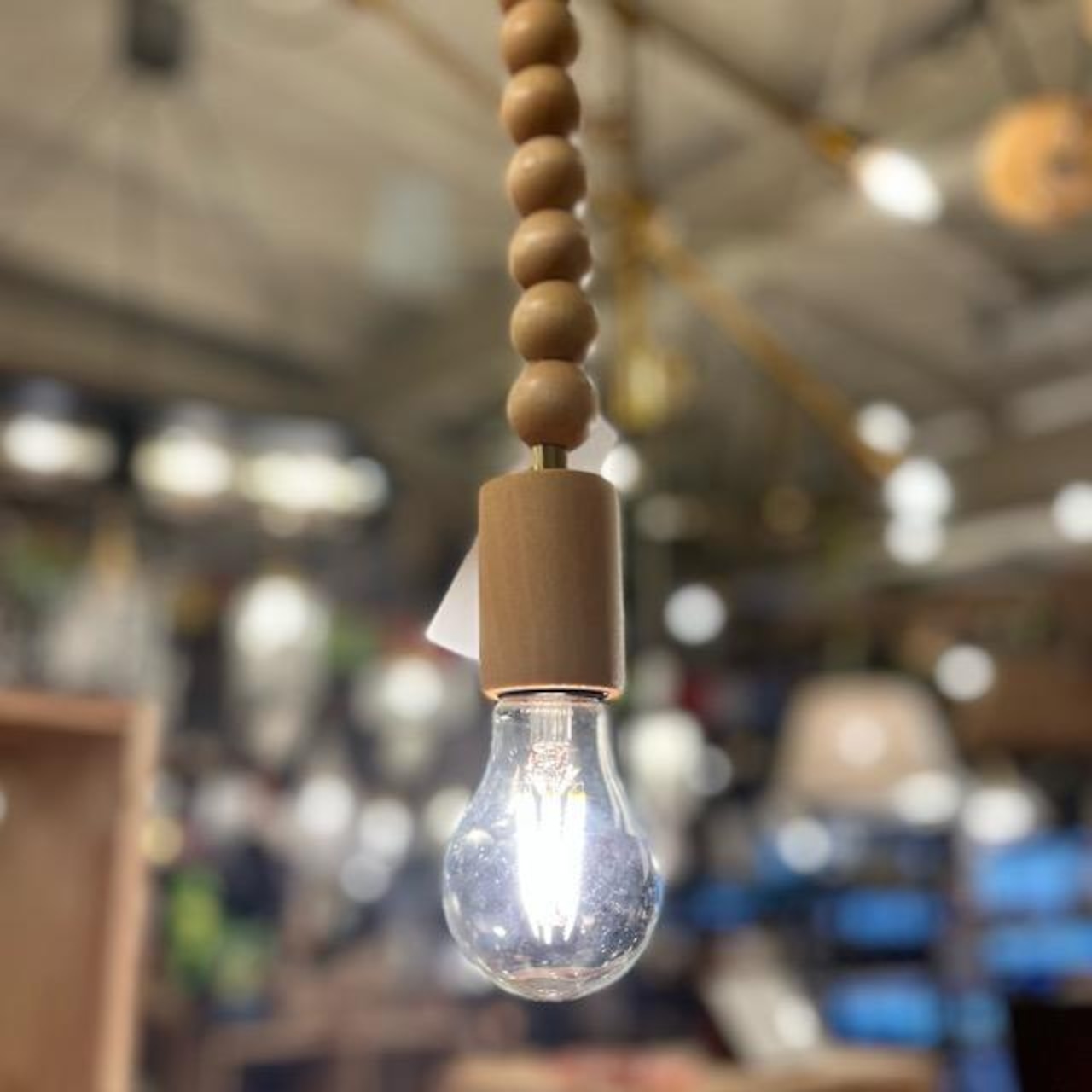 TOPANGA Lighting　ウッドビーズペンダントランプ　タイプC