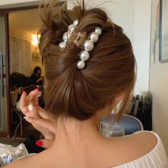 パールヘアアクセサリー バックヘアピン エレガント 真珠 LACC34452234827