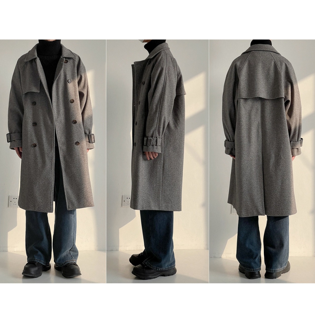 ダブルボタン スタンドカラーコート  　TB1851・画像7