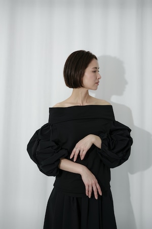 blossom shoulder tops(black) 5月中旬頃発送