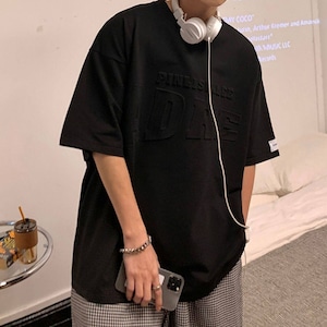 Oversized American-style print T-shirt(MT1578)