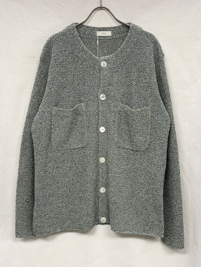 STEAF / RANCH KNIT CARDIGAN (GRASS GREEN)