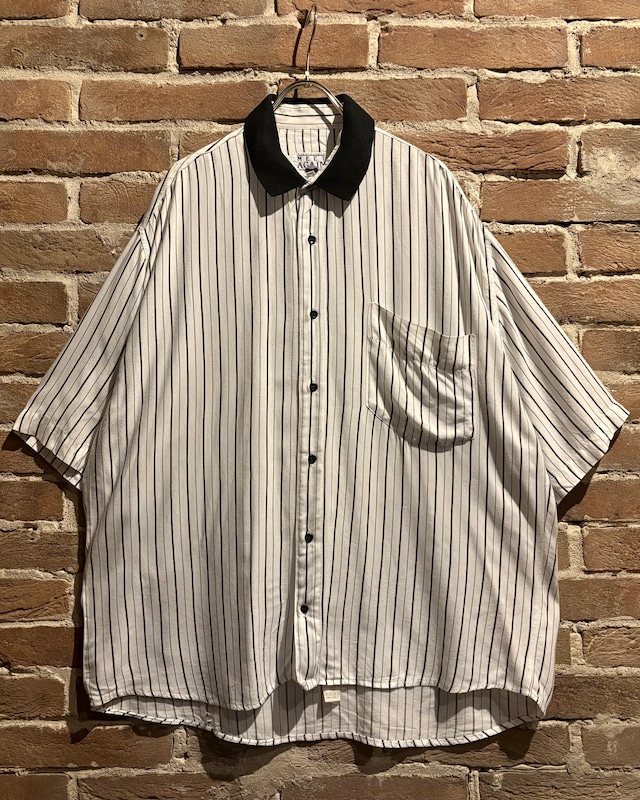 【Caka act3】Monotone Stripe Vintage S/S Shirt
