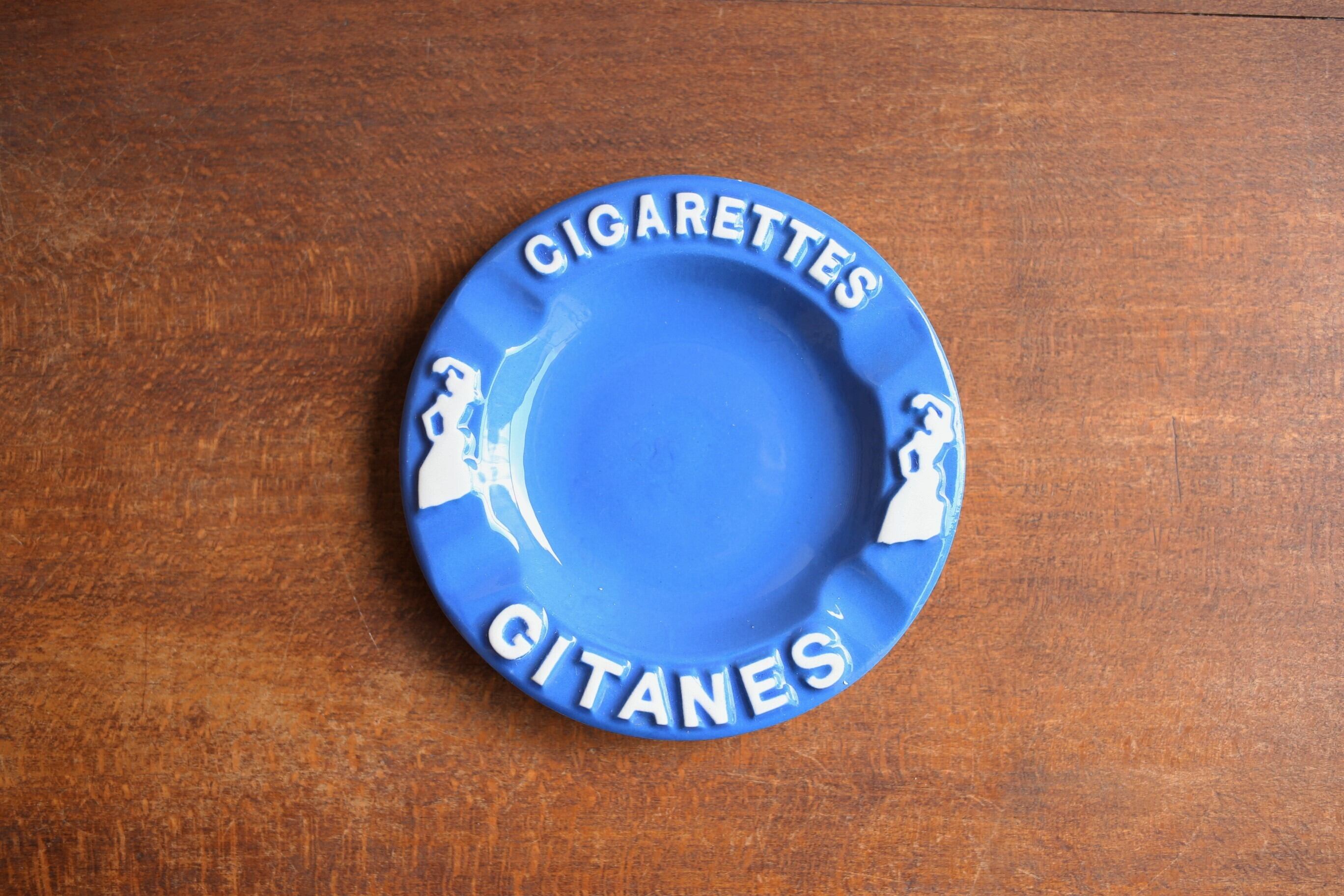 フランス アンティーク ヴィンテージ GITANES ジタン 灰皿 エンボス N-03134
