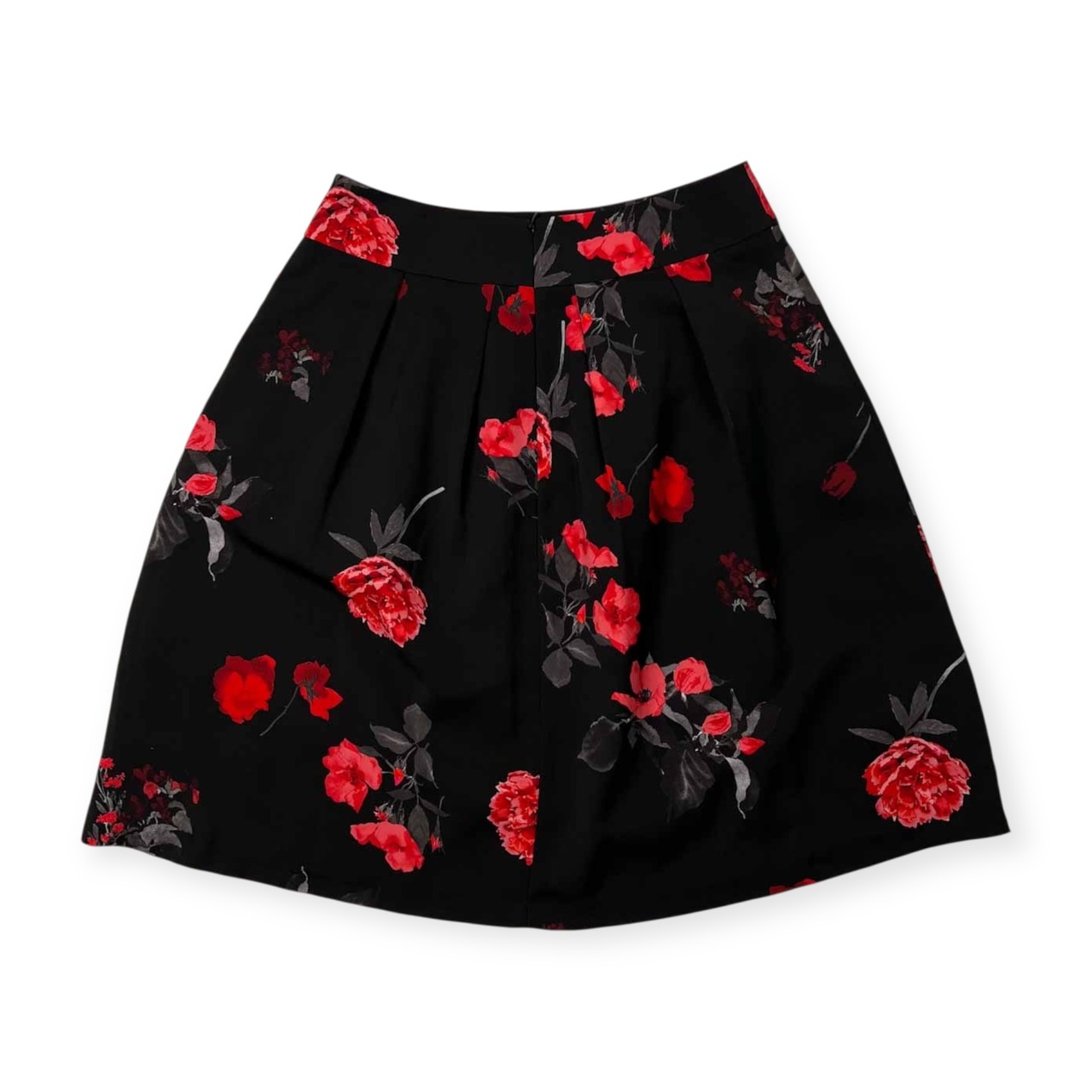 AUSTIN REED オースチンリード 花柄 総柄 スカート サイズ 40 /ブラック×レッド