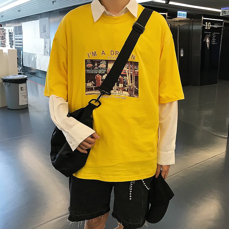 全3色 Tシャツ カットソー プリント カジュアル シンプル