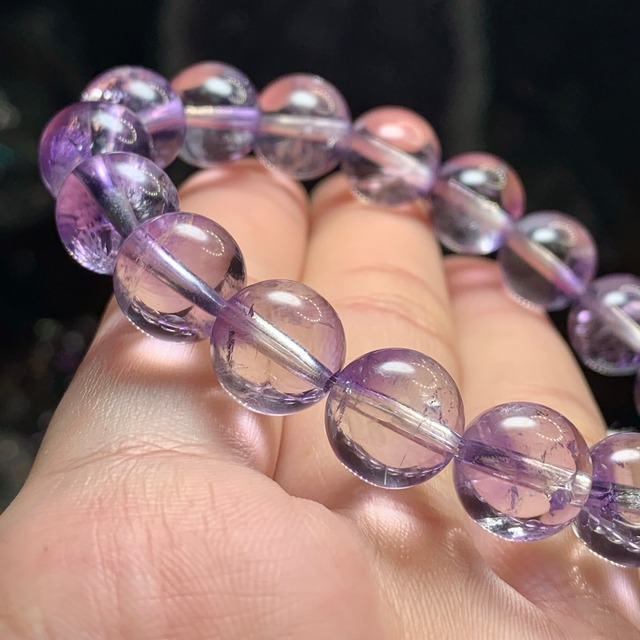 3.1部ファントム状☆可愛いコントラスト・エレスチャルアメジスト ブレスレット