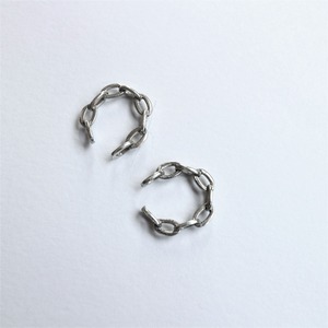 s925　鎖のサークルシルバーイヤーカフ