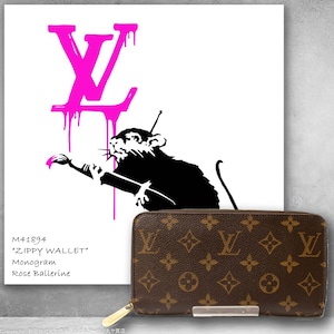 ルイ・ヴィトン:ジッピー・ウォレット/モノグラム/ローズ・バレリーヌ/M41894/LOUISVUITTON/MONOGRAM/RoseBallerine/ZIPPYWALLET