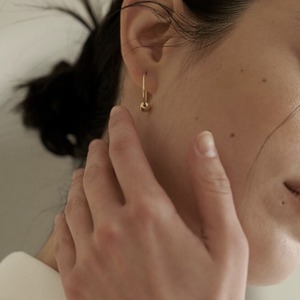 Simple ball earrings　T6067