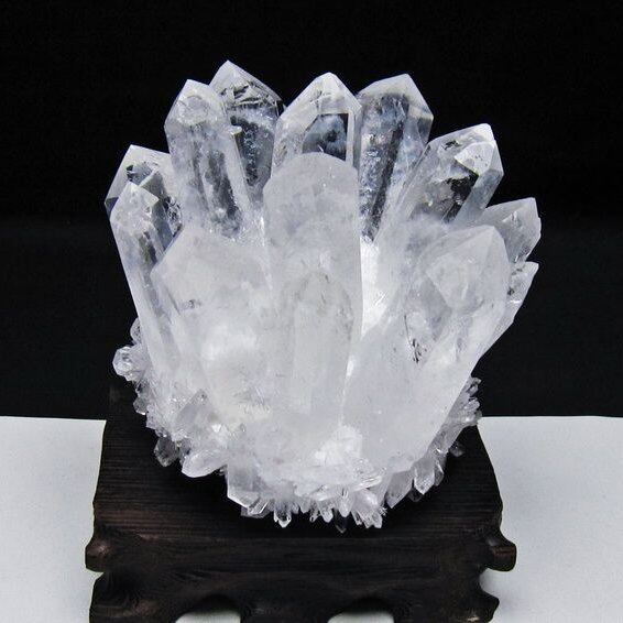 水晶 クラスター 水晶 原石 台座付属 一点物 おまかせ便 182-8586