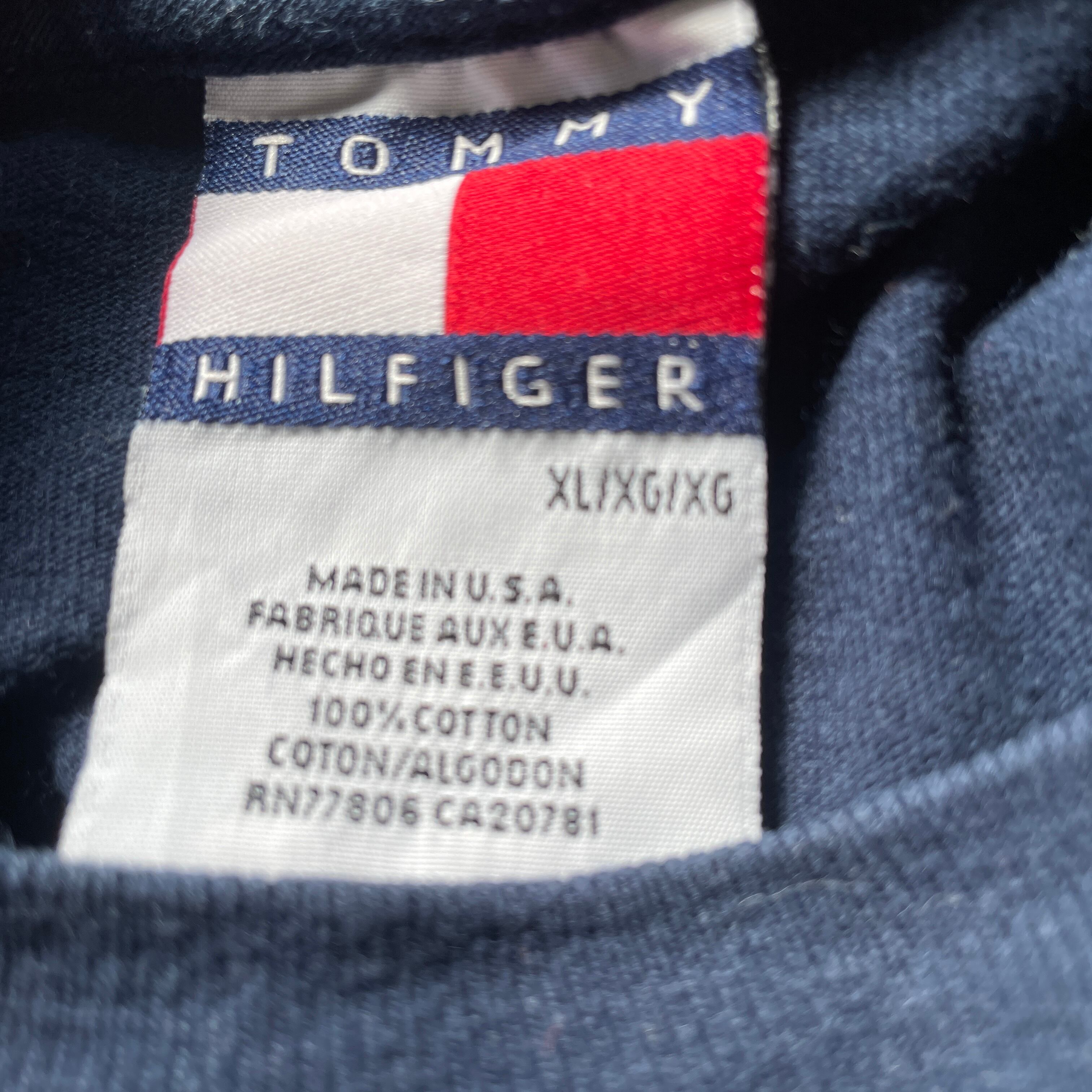 90年代 USA製 TOMMY HILFIGER トミーヒルフィガー フロントロゴ
