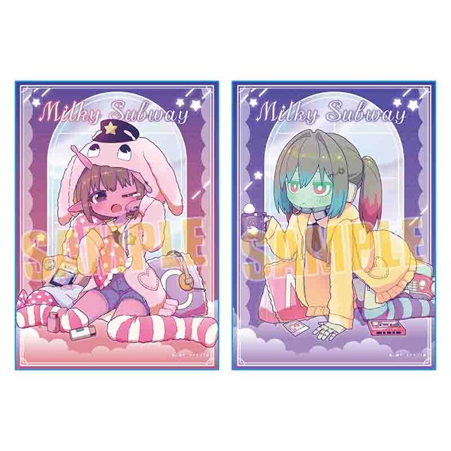 アニメ『銀河特急 ミルキー☆サブウェイ』 らくピタポスター チハル&マキナ(パジャマパーティー)