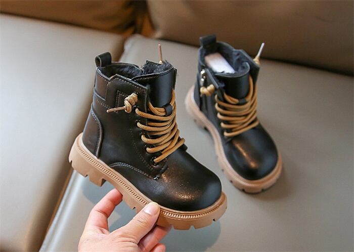 キッズブーツ 女の子 男の子 子供用 冬用 裏起毛 防水 2色 16.6-23cm