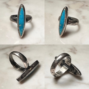 vintage silver turquoise ring