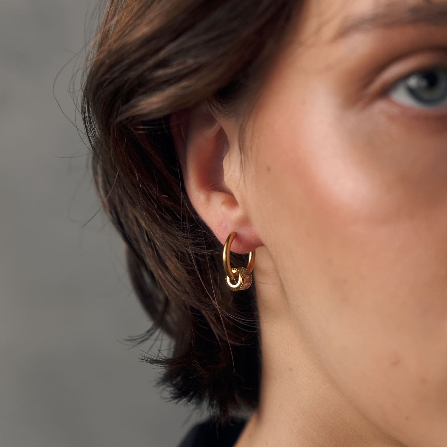 316L 2way zirconia tire hoop pierce（ 15㎜ ）#p106 | fino（フィノ）