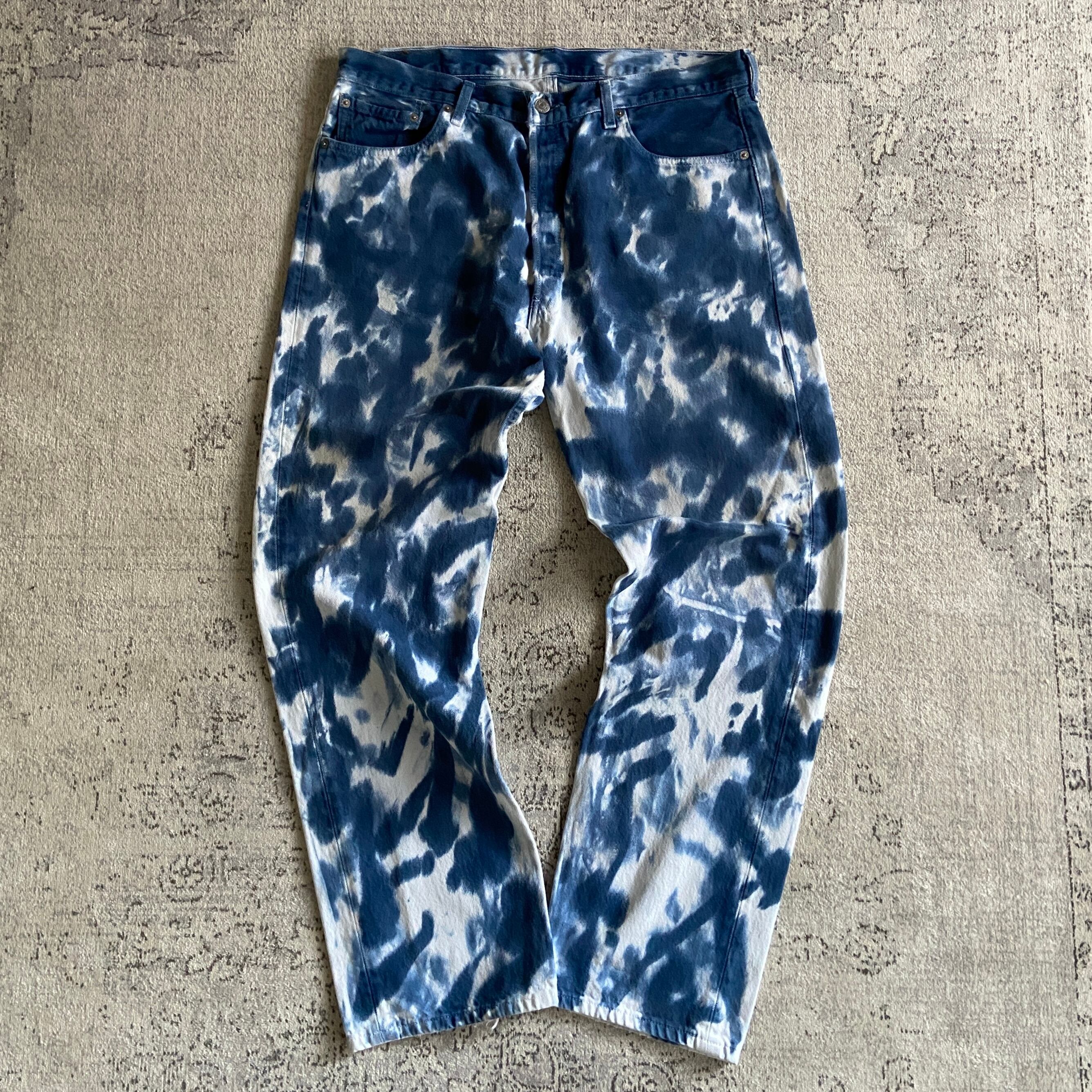1990s Levi's 501 Tie Dye Jeans W38L32 F688