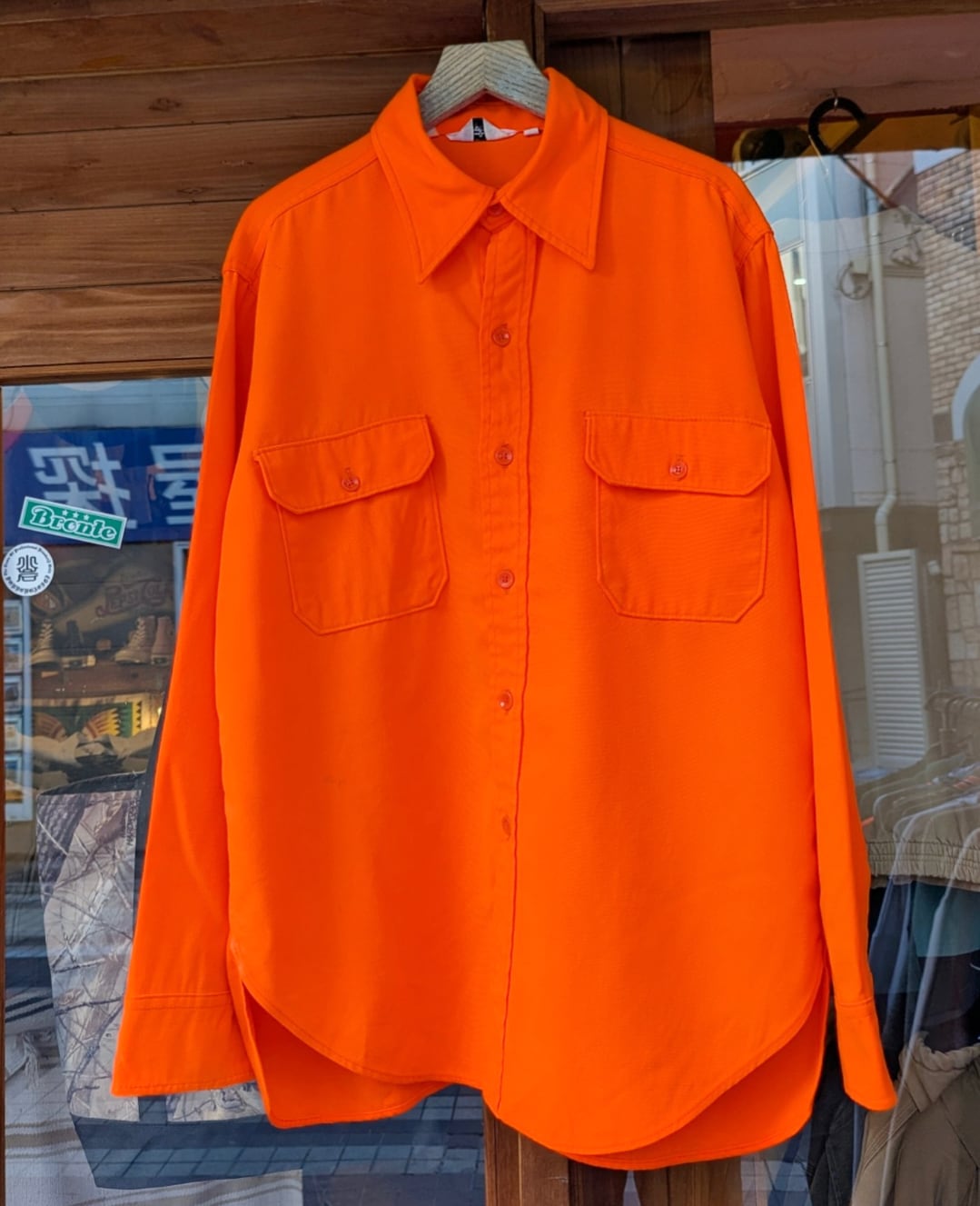 80s woolrich acrylic 2 pocket shirt 小岩店