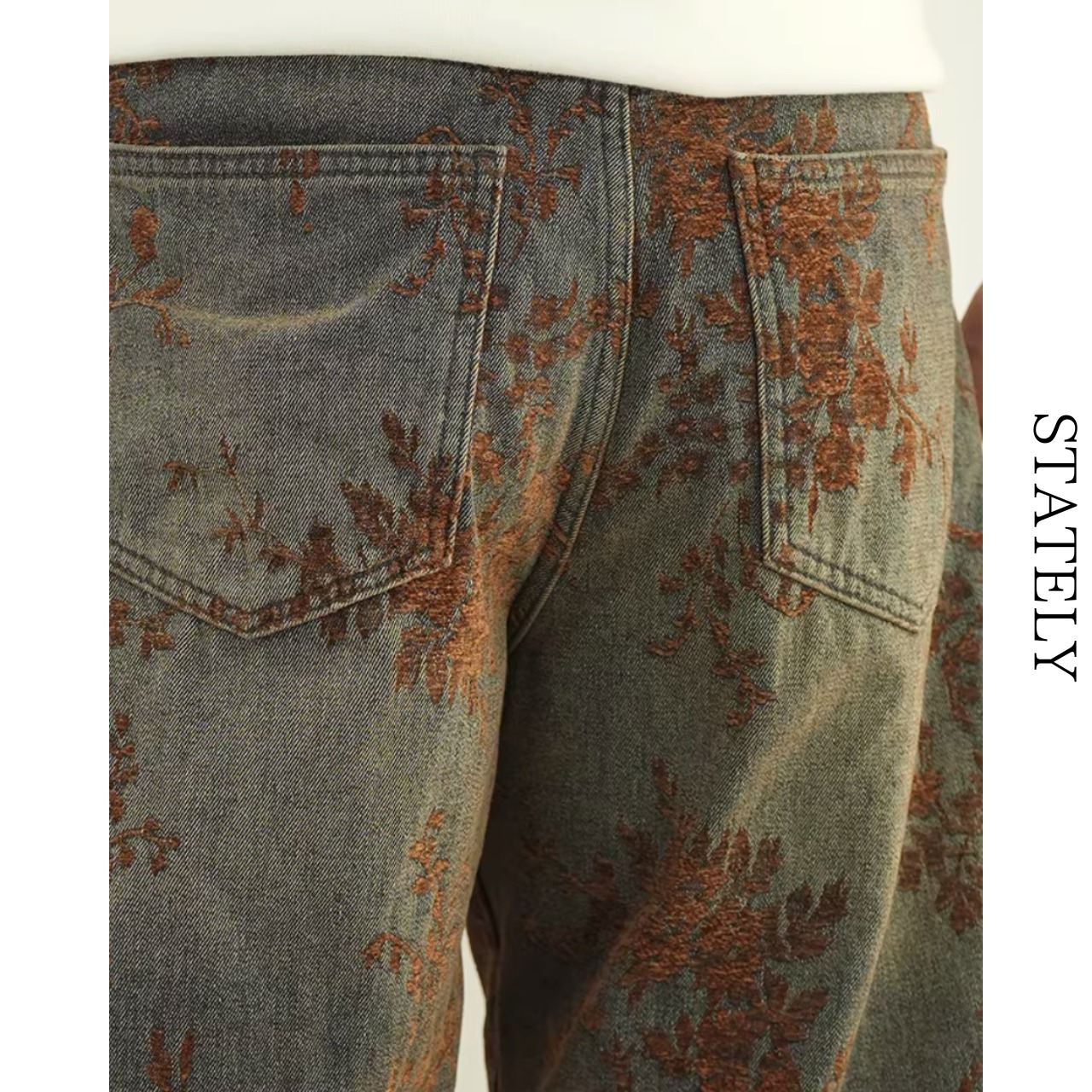 Floral Jacquard デニムワイドパンツ/2color_B27・画像14