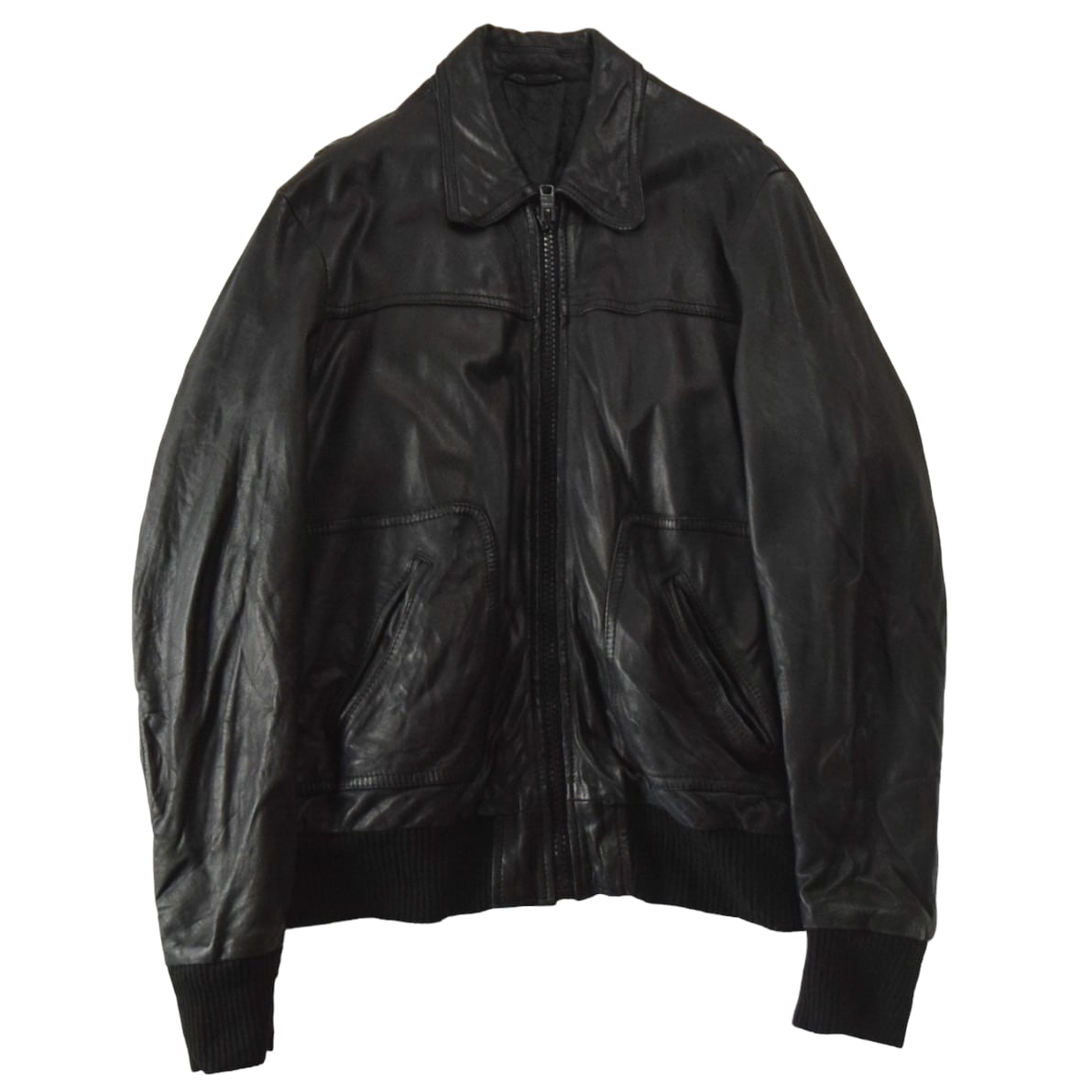 00's Type A-2 Vintage Lamb Leather Flight Jacket / 00s A2タイプ ...