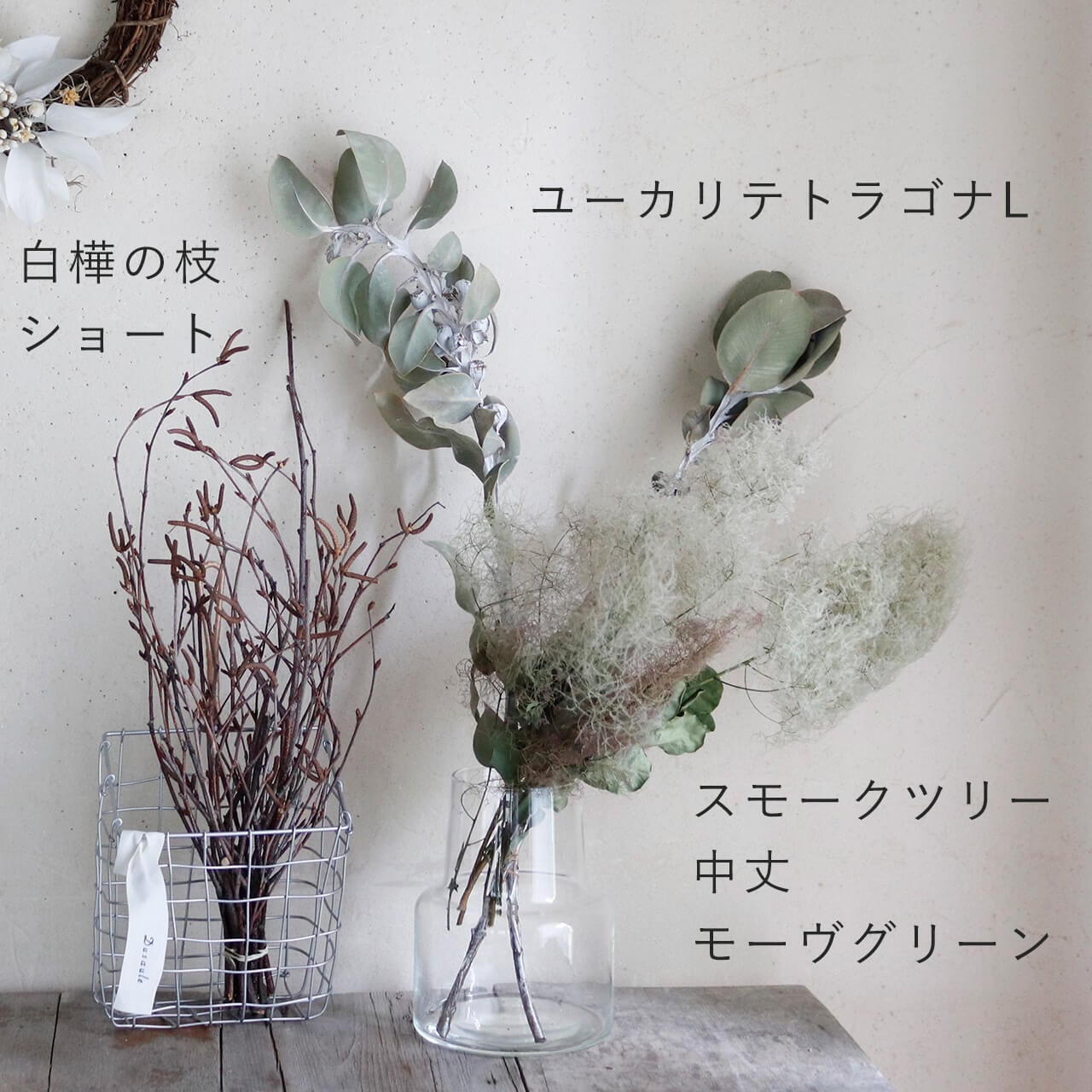 富良野産】白樺の枝 ブラウン ドライフラワー / 枝物 枝 ナチュラル