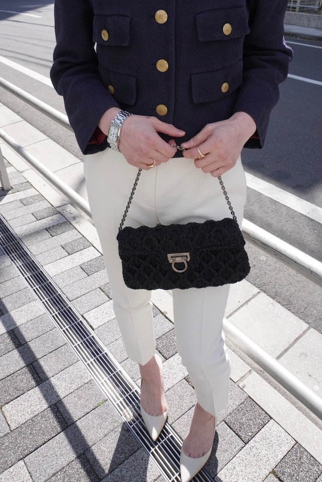 Salvatore Ferragamo サルヴァトーレ フェラガモ ショルダーバッグ ブラック ガンチーニ パイル チェーンショルダー vintage ヴィンテージ オールド phcpax