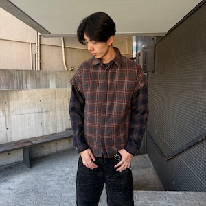 【ARNODEFRANCE】DOUBLE FLANNEL OVERSHIRT