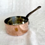 銅鍋　銅片手鍋　直径12cm 厚さ2mm フランス製　ソースパン 12KWdr2-3
