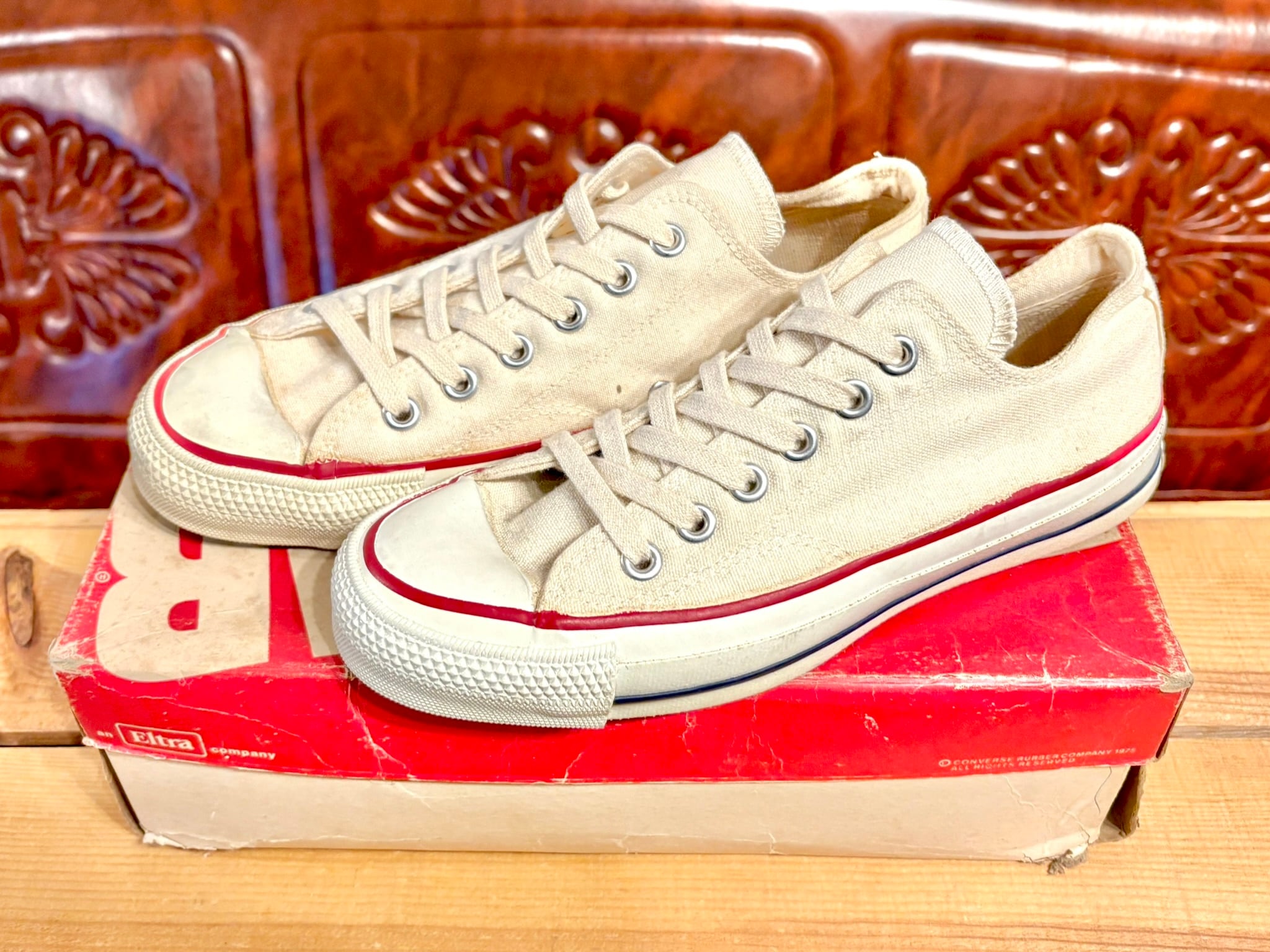 converse(コンバース)ALL STAR (オールスター)生成り 6.5 25cm チャックテイラー USA 70s 赤箱