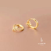 ミニマムリボンフープピアス