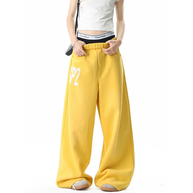 ステンシルロゴオーバースウェットパンツ 2col R00661