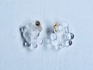ペアイヤリング  Pokopoko series L クリア