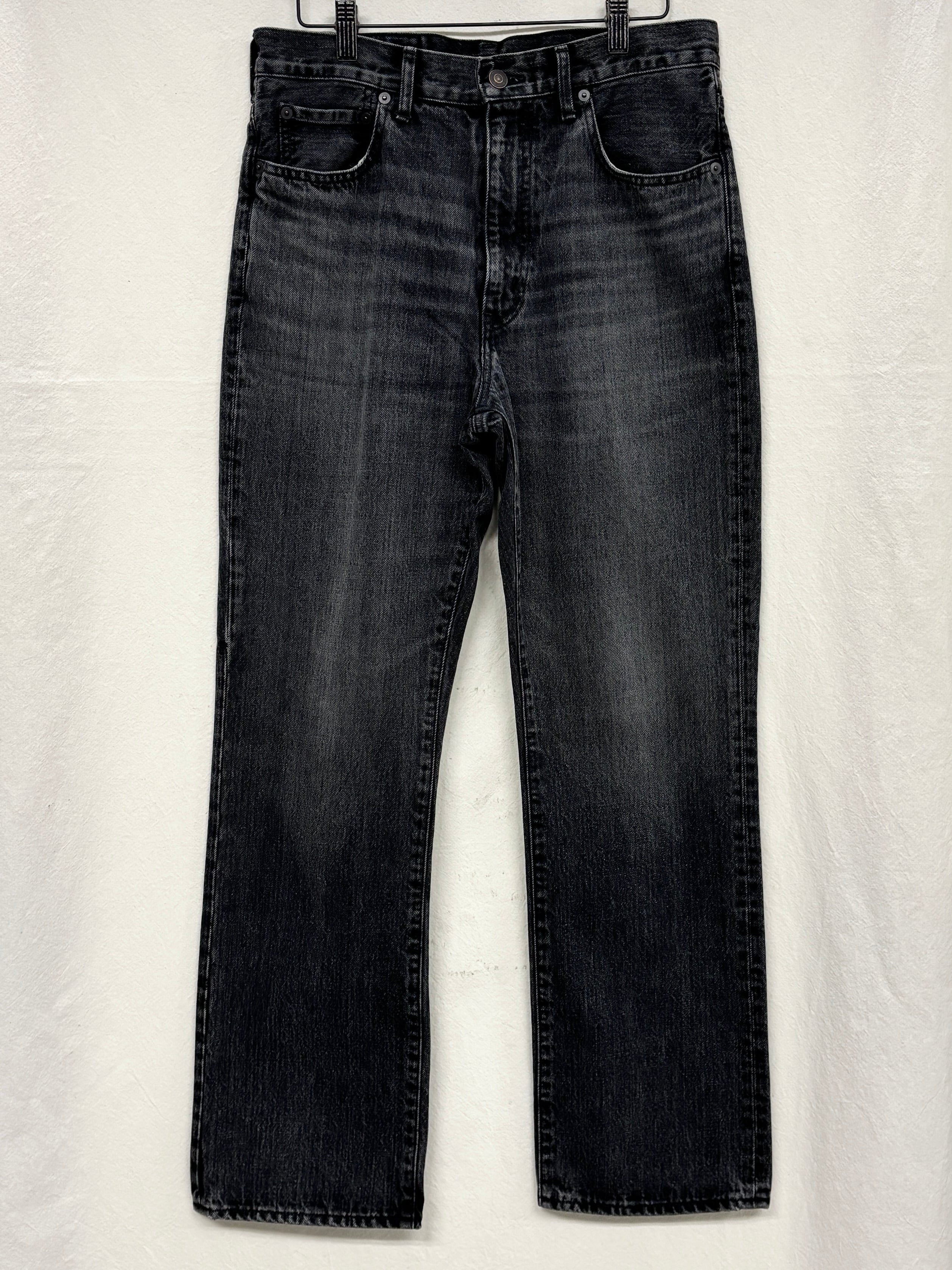awasa / selvage denim 5 pocket flare pants (BLACK) | THE MODERN AGE