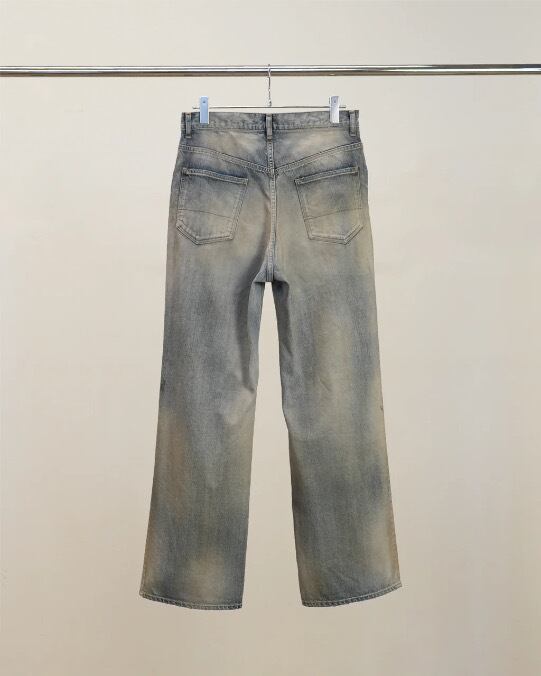 26SS】ANCELLM CRASH MIDDLE STRAIGHT 5P DENIM PANTS(INDIGO) ANC