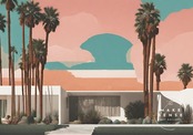 California｜西海岸ムード漂うスタイリッシュアートポスター｜洗練された海辺の空気を飾る一枚｜A3ポスター