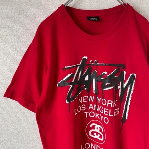 [20%OFF]STUSSY paint world tour T-shirt size M 配送B