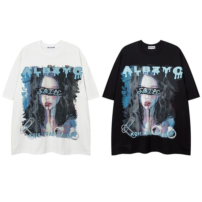 Graphic wide t-shirt r0108