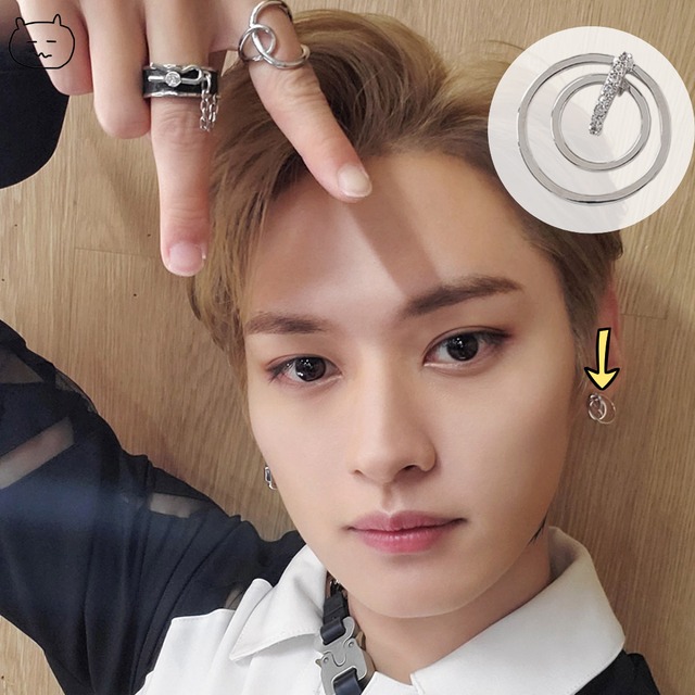 ★Stray Kids リノ 着用！！Overring earring, screw-type clip-on earring
