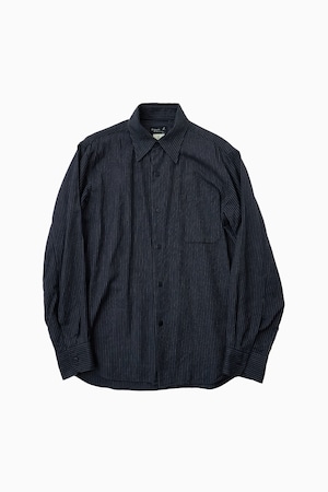 agnès b. HOMME NAVY DOT STRIPED SHIRT