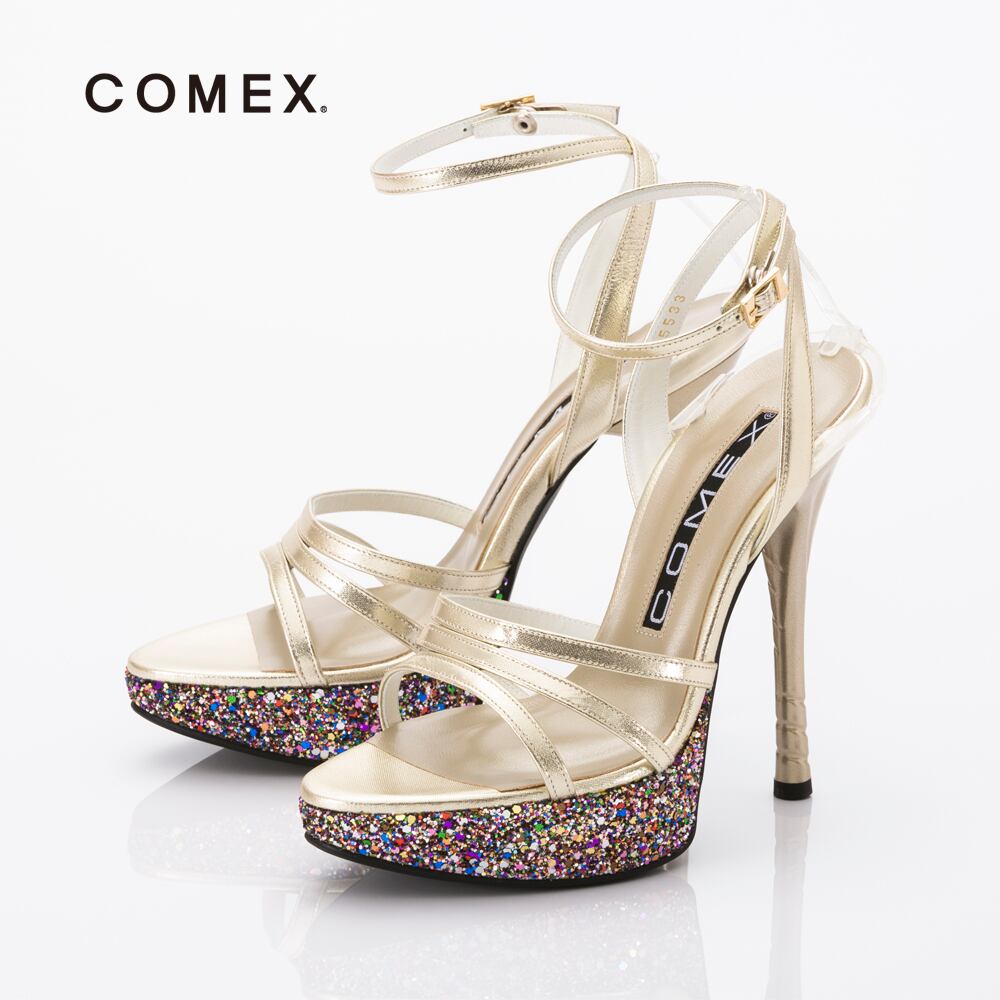 【COMEX 日本製】コメックス パンプスサンダル ドレス 結婚式 パーティー お呼ばれ 5533